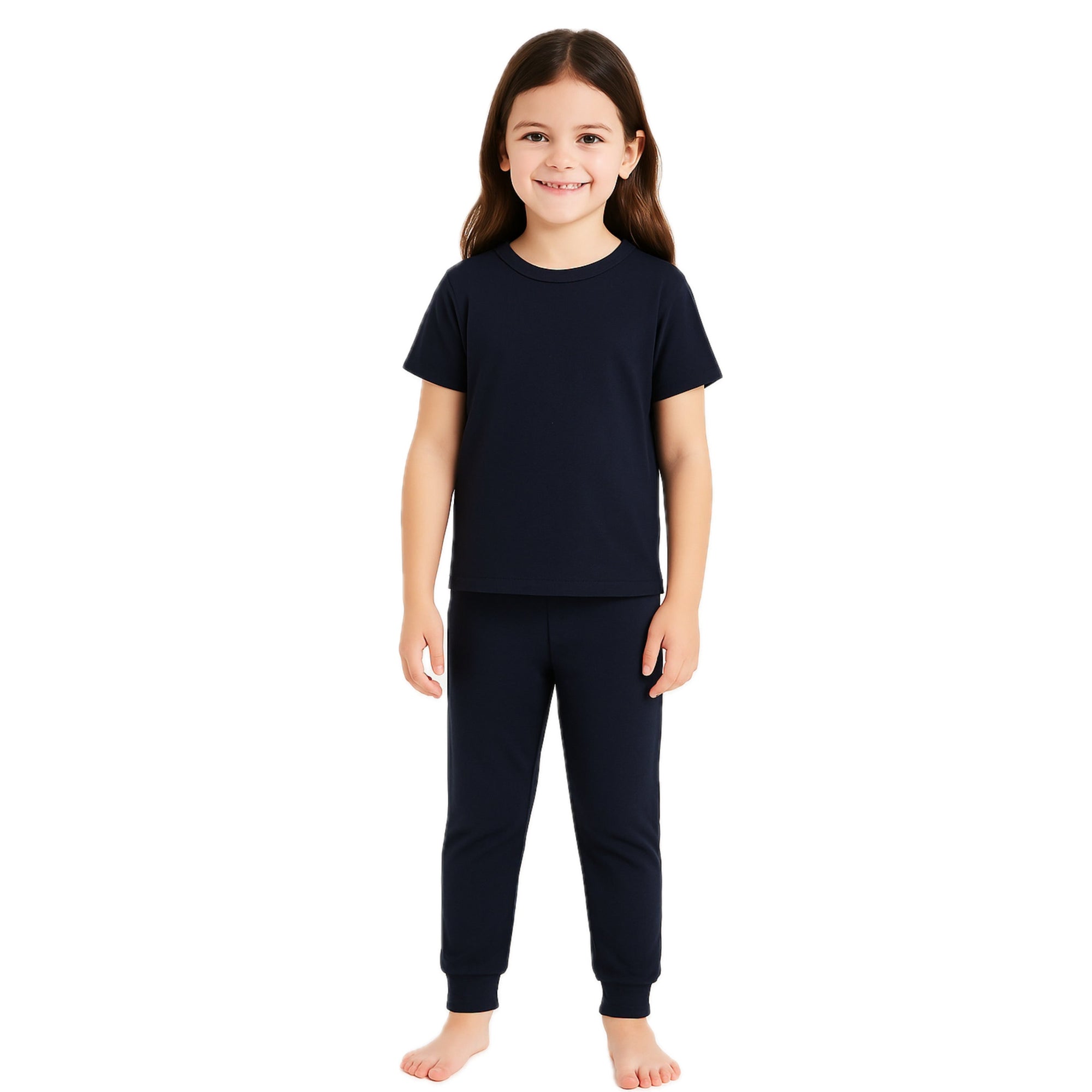 3 Piece Set Girls Charcoal - Reset Loungewear