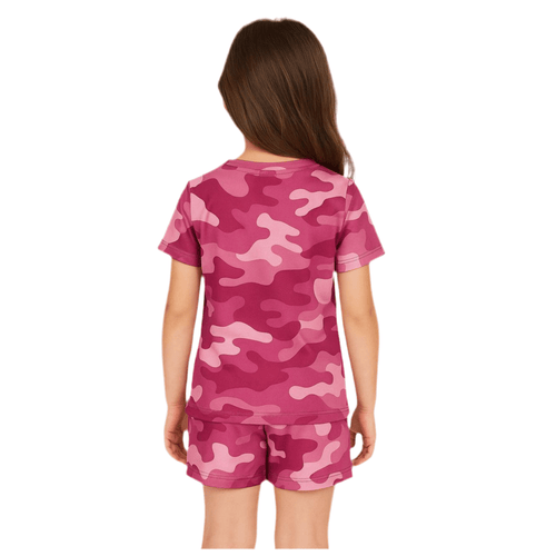 3 Piece Set Kids Army Pink - Reset Loungewear