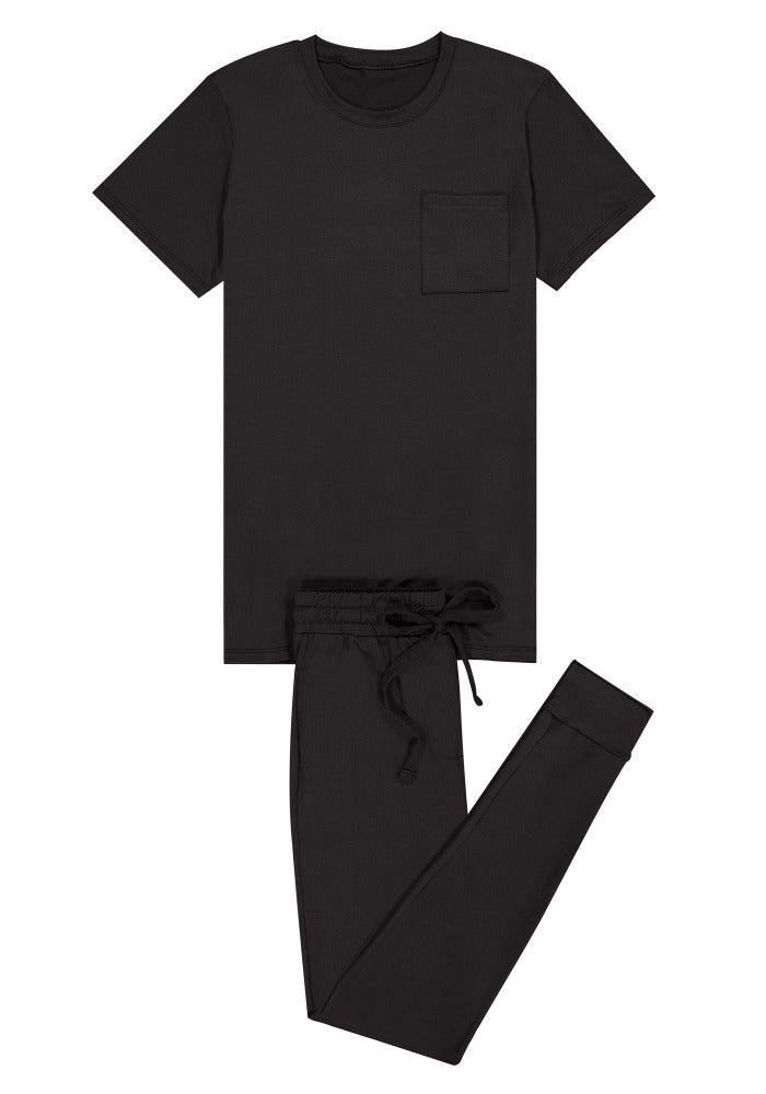 All Black Men Manga Corta Pantalón Cerrado - Reset Loungewear