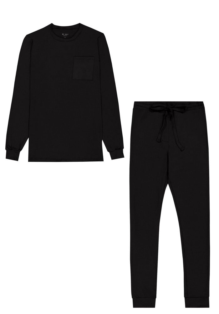 All Black Men Manga Larga Pantalon Cerrado - Reset Loungewear