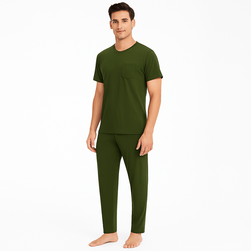 All Olive Men Manga Corta - Reset Loungewear