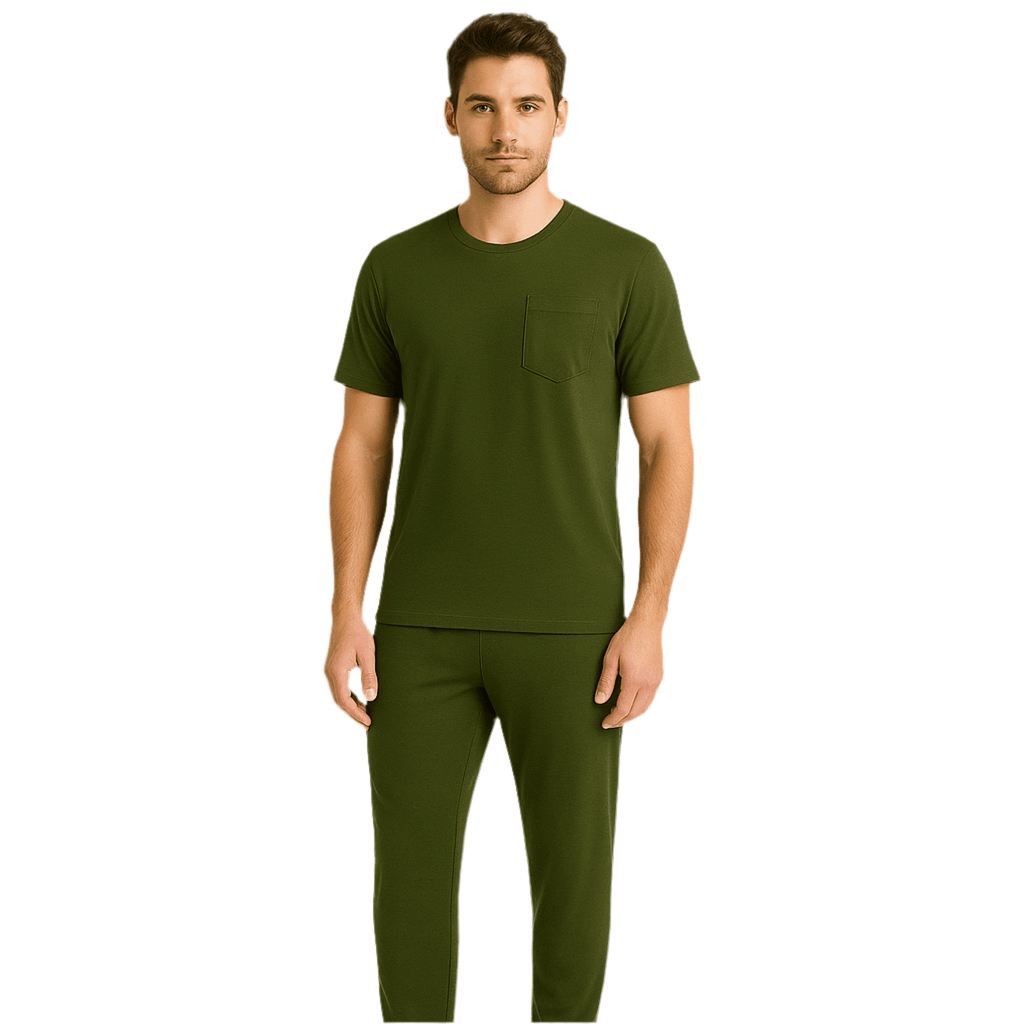 All Olive Men Manga Corta Pantalón Cerrado - Reset Loungewear