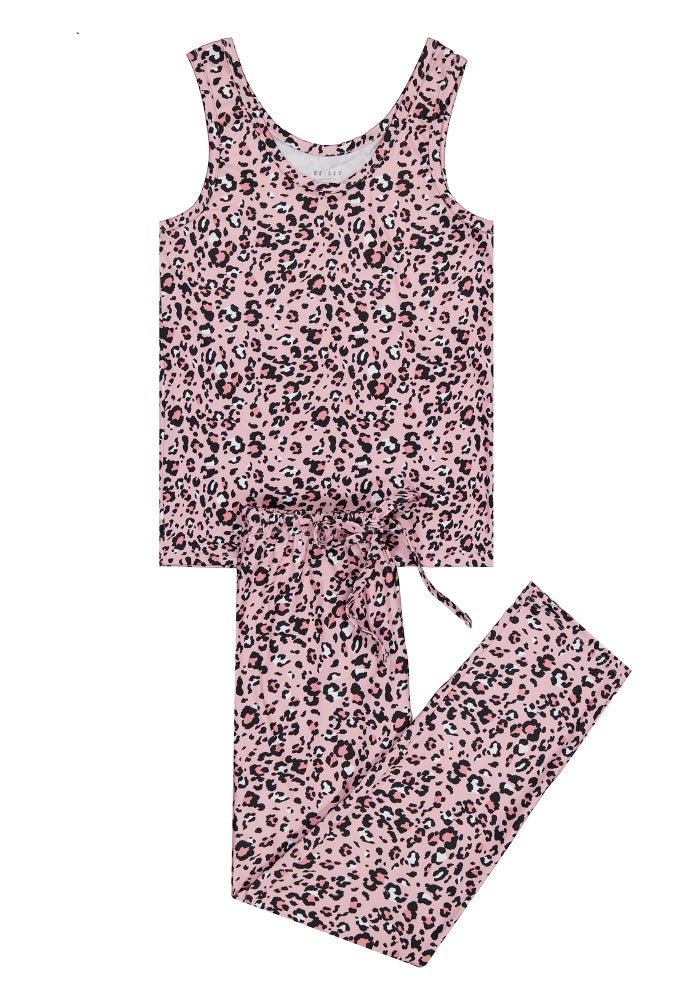 Animal Pink Sin Mangas y Pantalón Abierto - Reset Loungewear