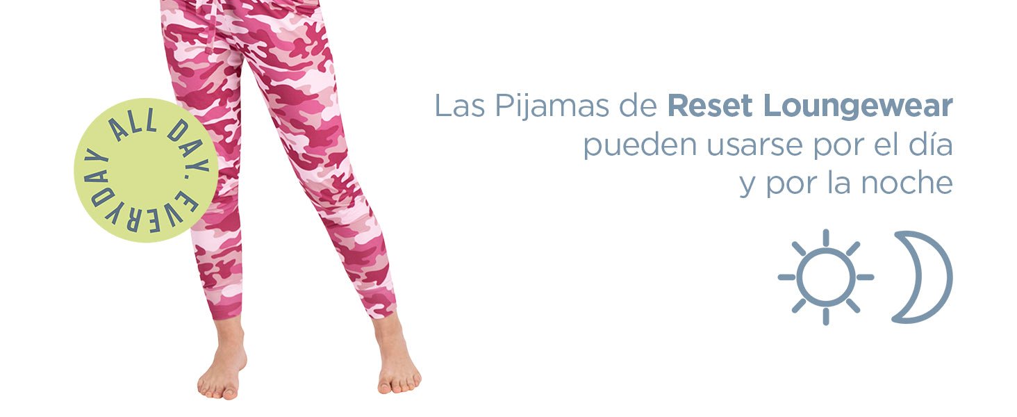 Army Pink Women Pantalon Manga Corta - Reset Loungewear