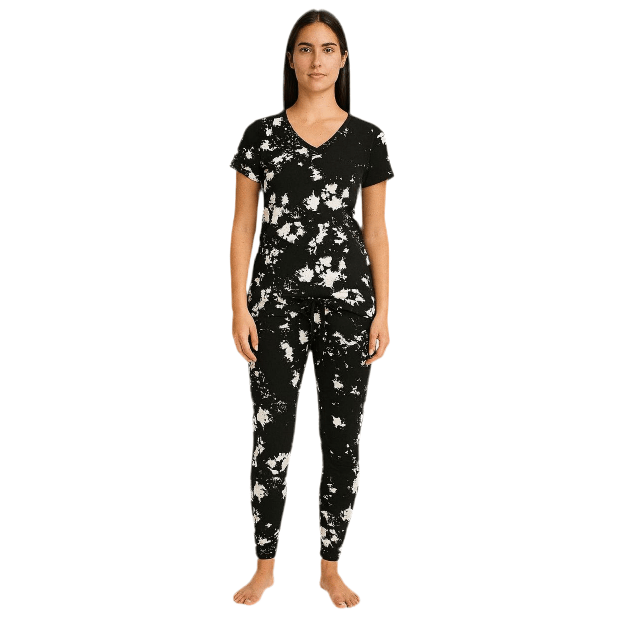 Dark Tie - Dye Women pantalón y Manga Corta - Reset Loungewear