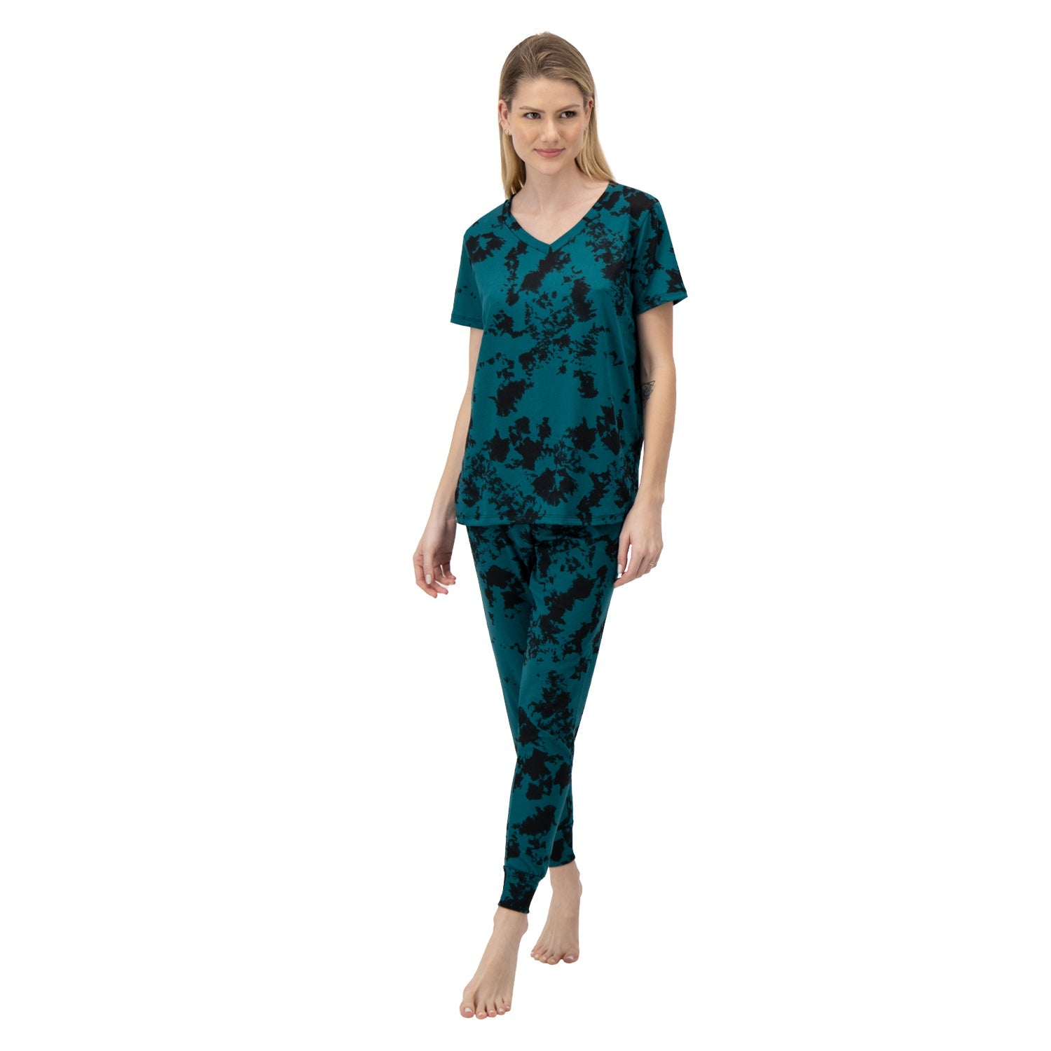 Forest Tie - Dye Women pantalón y Manga Corta - Reset Loungewear
