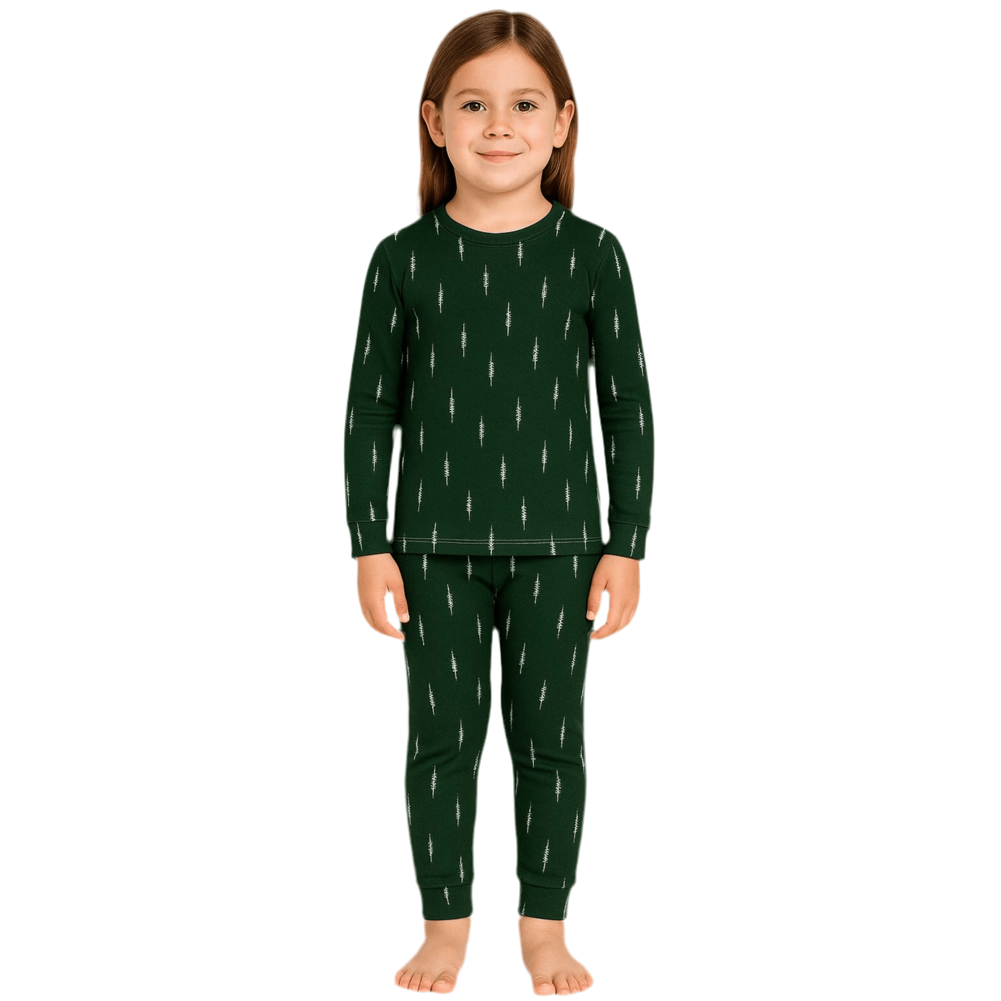 Green Feather Kids Pj - Reset Loungewear