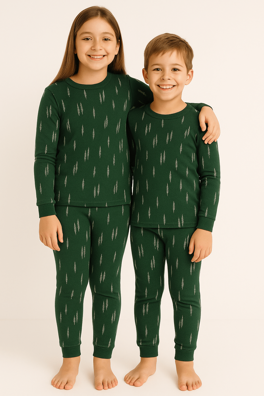 Green Feather Kids Pj - Reset Loungewear