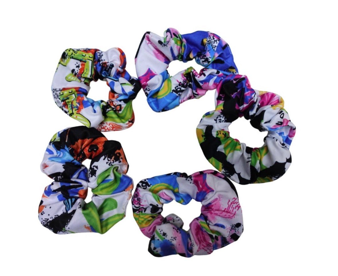 Set de 5 Scrunchies Punk Graffiti - Reset Loungewear