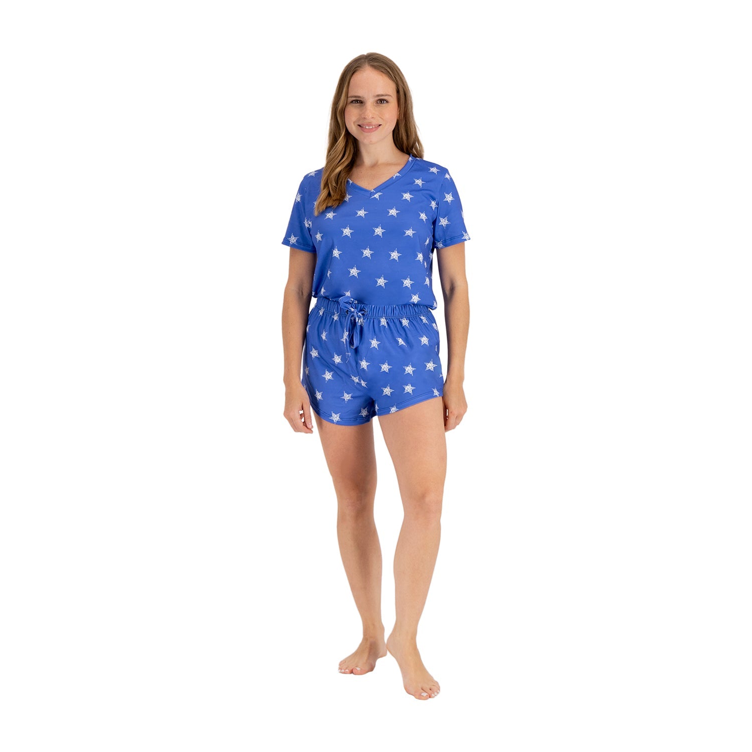 Shine Indigo Women Short Playera Manga Corta - Reset Loungewear