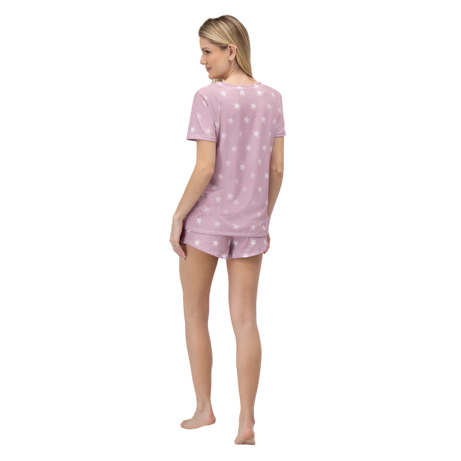 Shine Pink Women Short Playera Manga Corta - Reset Loungewear
