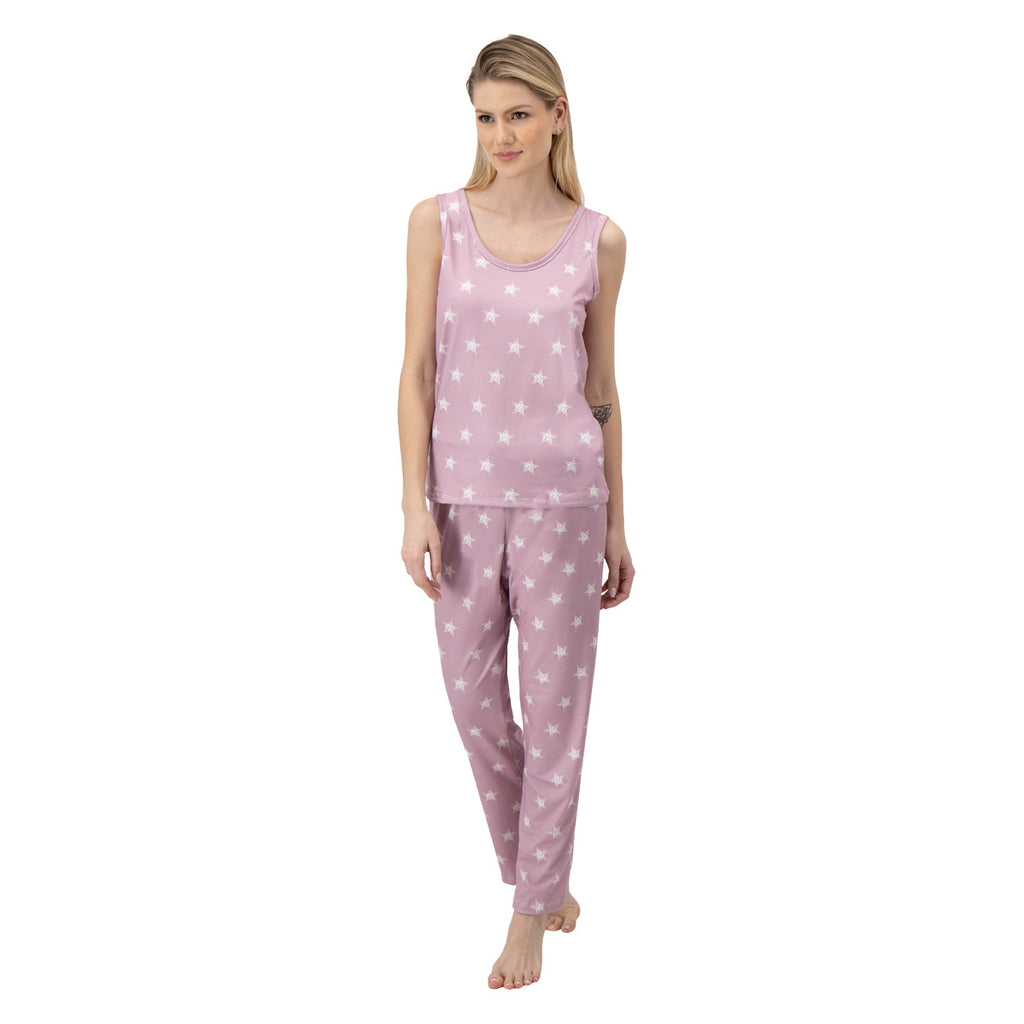 Shine Pink Women Sin Manga y Pantalón Abierto - Reset Loungewear
