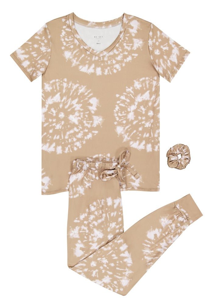 Swirly Beige Dream Tie - Dye Women Pj - Reset Loungewear