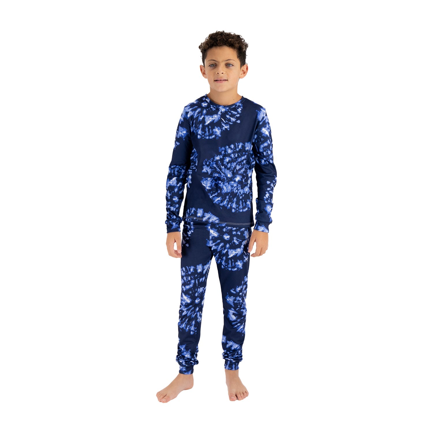 Swirly Navy Dream Tie - Dye Kids Pj - Reset Loungewear