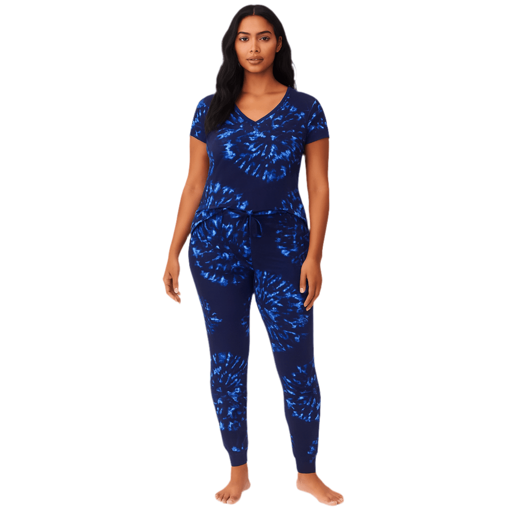 Swirly Navy Dream Tie - Dye Women Pj - Reset Loungewear