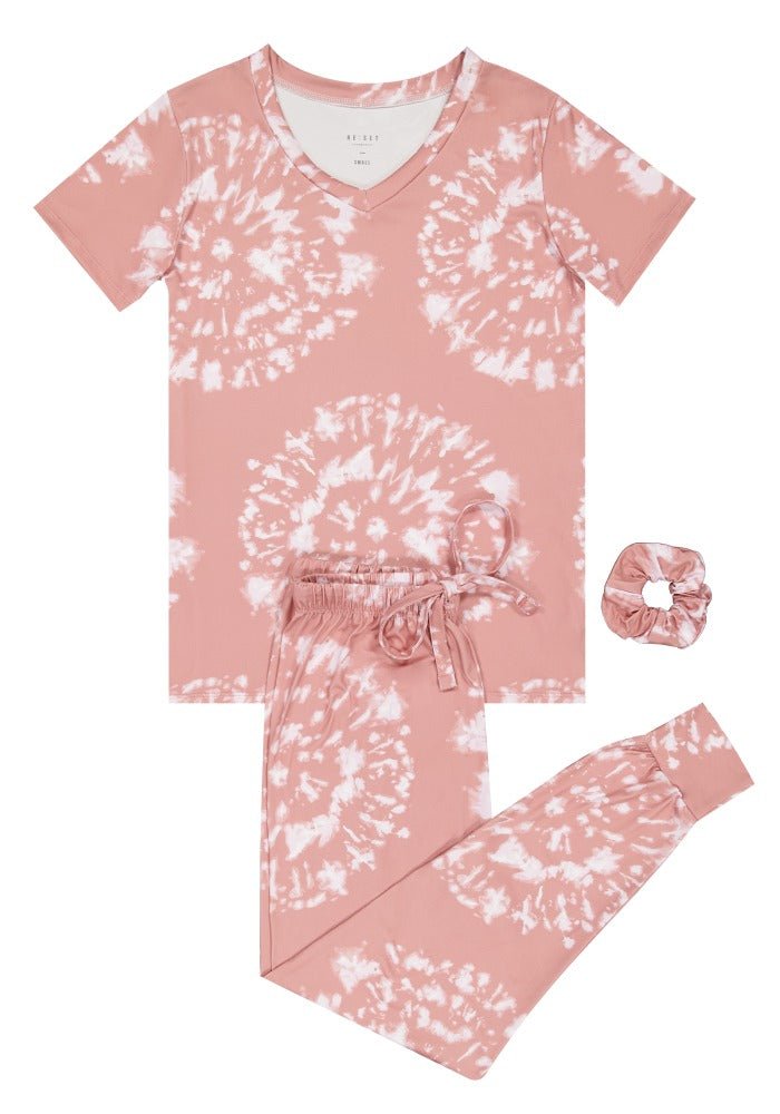 Swirly Soft Pink Dream Tie - Dye Women Pj - Reset Loungewear